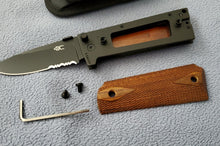 M1911 Standard Folding Knife, partially serrated black 440C blade